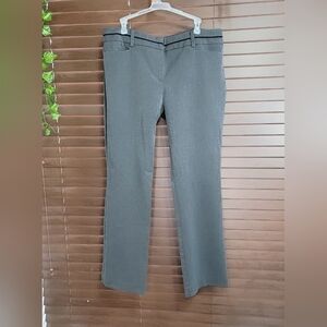 New York & Co. 7th Avenue Gray Straight Leg Highrise Women's Dress Pants Size 16